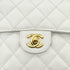 CHANEL VINTAGE MINI SQUARE 17 CHAIN SHOULDER BAG WHITE CAVIAR SKIN 90291232