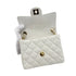 CHANEL VINTAGE MINI SQUARE 17 CHAIN SHOULDER BAG WHITE CAVIAR SKIN 90291232