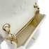 CHANEL VINTAGE MINI SQUARE 17 CHAIN SHOULDER BAG WHITE CAVIAR SKIN 90291232