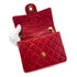 CHANEL VINTAGE MINI SQUARE 17 CHAIN SHOULDER BAG RED LAMB SKIN 90291233 - PURPOSE