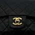 CHANEL VINTAGE CLASSIC FLAP MEDIUM CHAIN SHOULDER BAG BLACK LAMB SKIN 90291236 - PURPOSE