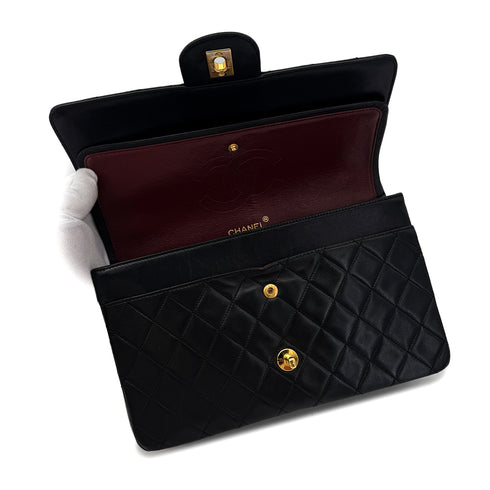 CHANEL VINTAGE MATELASSE CHAIN SHOULDER BAG BLACK LAMB SKIN 90291237 - PURPOSE
