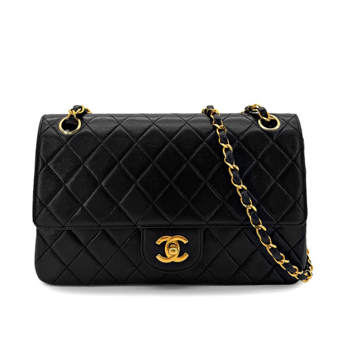CHANEL VINTAGE MATELASSE CHAIN SHOULDER BAG BLACK LAMB SKIN 90291238 - PURPOSE