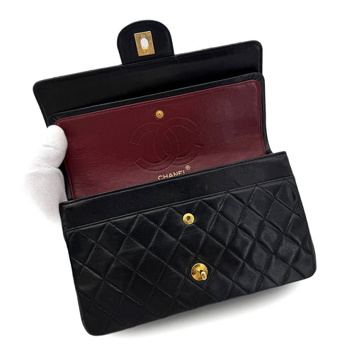 CHANEL VINTAGE MATELASSE CHAIN SHOULDER BAG BLACK LAMB SKIN 90291238 - PURPOSE