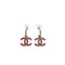 CHANEL EARRINGS COCOMARK RHINESTONE PINK ACCESSORY 06P 90291242 - PURPOSE