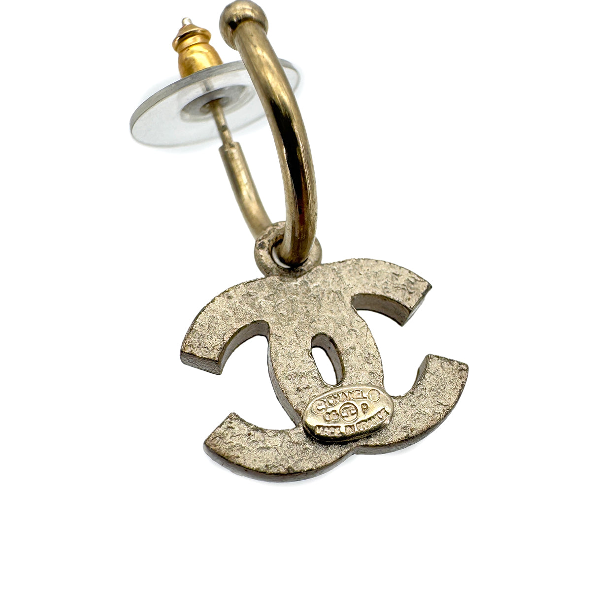 CHANEL EARRINGS COCOMARK RHINESTONE PINK ACCESSORY 06P 90291242