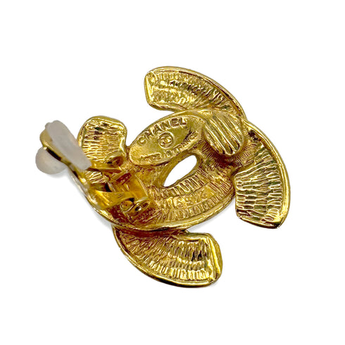 CHANEL VINTAGE EARRINGS COCOMARK MATELASSE GOLD ACCESSORY 90291249 - PURPOSE