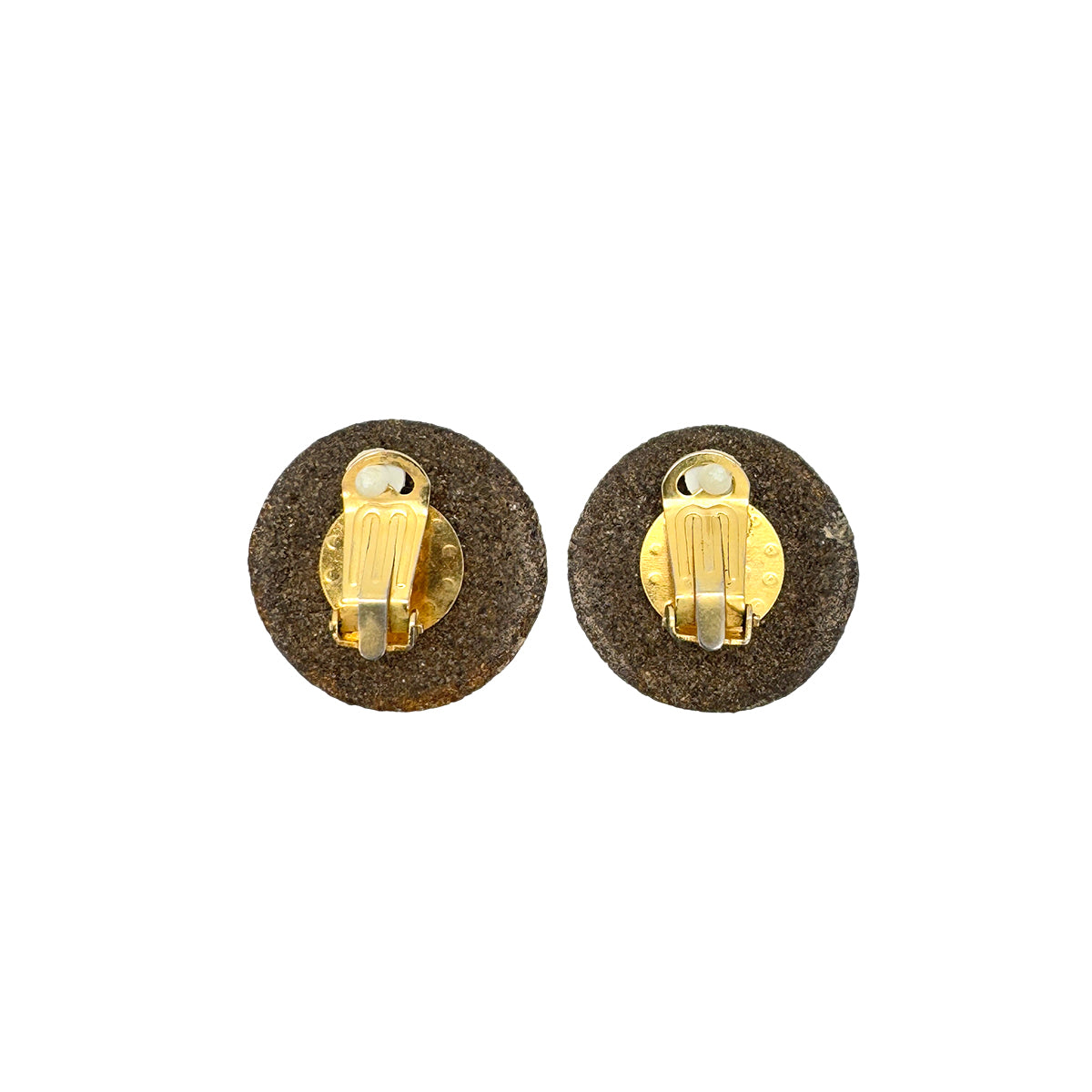 CHANEL VINTAGE EARRINGS COCOMARK ROUND ACCESSORY 94A 90291250