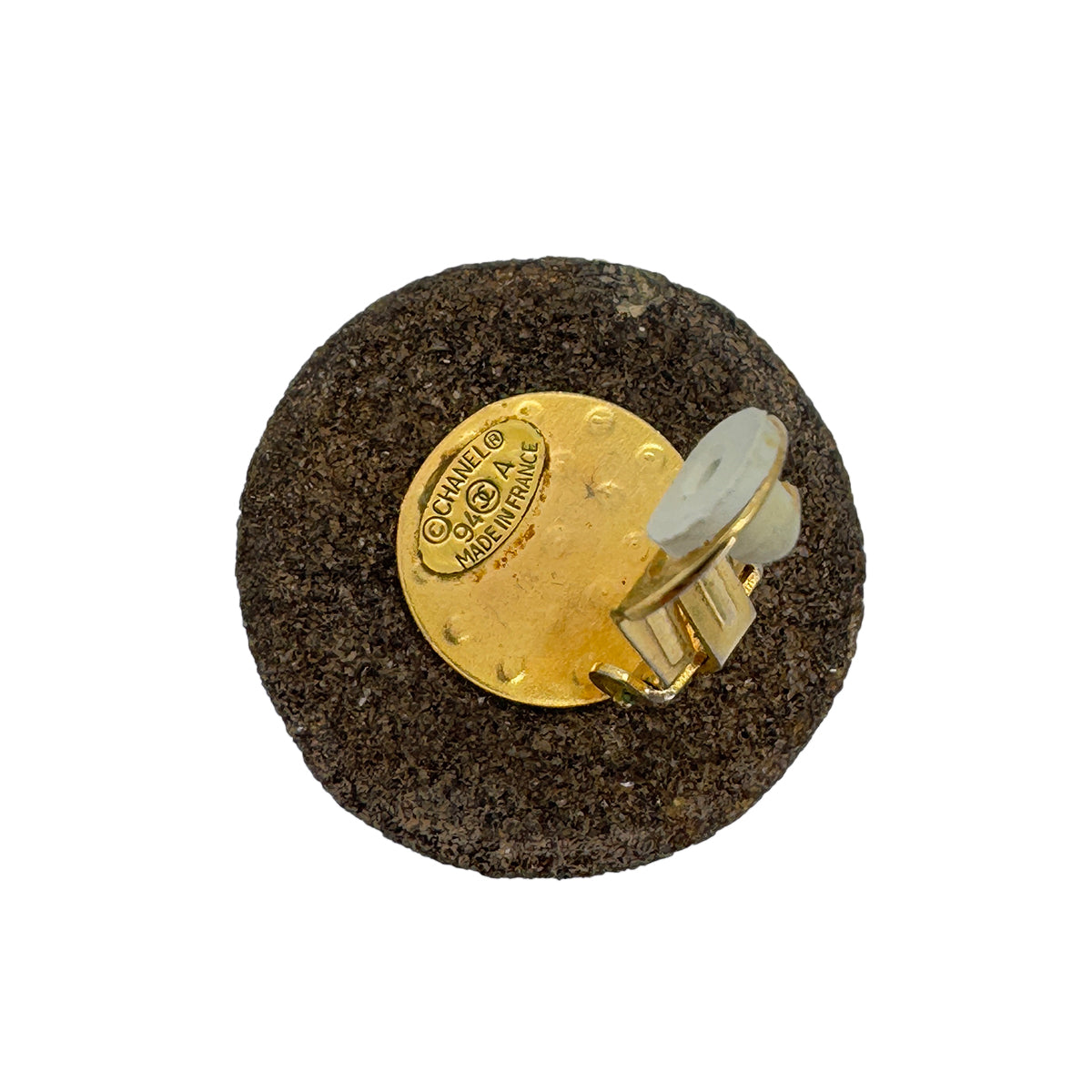 CHANEL VINTAGE EARRINGS COCOMARK ROUND ACCESSORY 94A 90291250