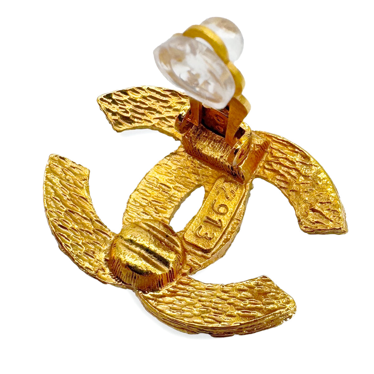 CHANEL VINTAGE EARRINGS COCOMARK GOLD ACCESSORY 90291251