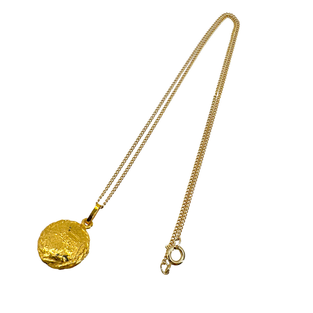 CHANEL NECKLACE COCOMARK TURQUOISE STONE GOLD ACCESSORY 90291255