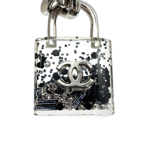 CHANEL VINTAGE COCOMARK CADENA KEY RING CLEAR SILVER CHAIN 14K 90291256 - PURPOSE