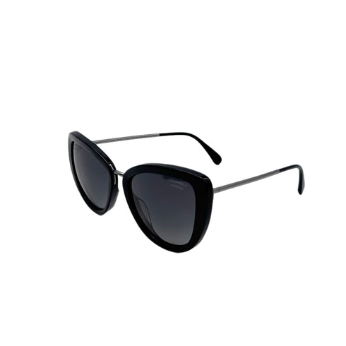 CHANEL SUNGLASSES COCOMARK BLACK SILVER EYEWEAR 90291261 - PURPOSE