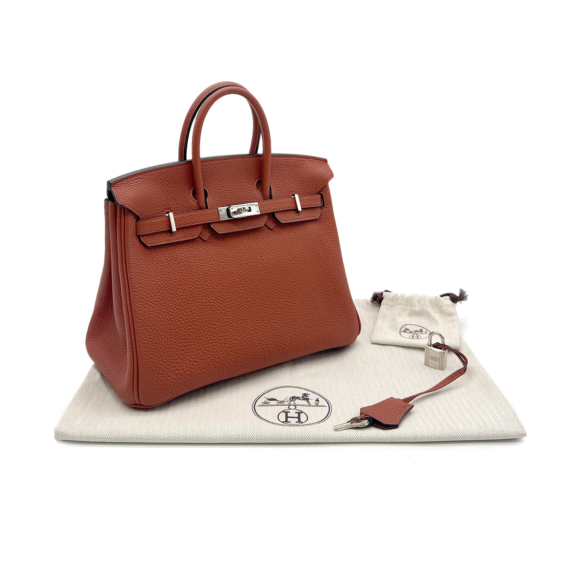 HERMES BIRKIN 25 CUIVRE TOGO HAND BAG X SHW 90291297