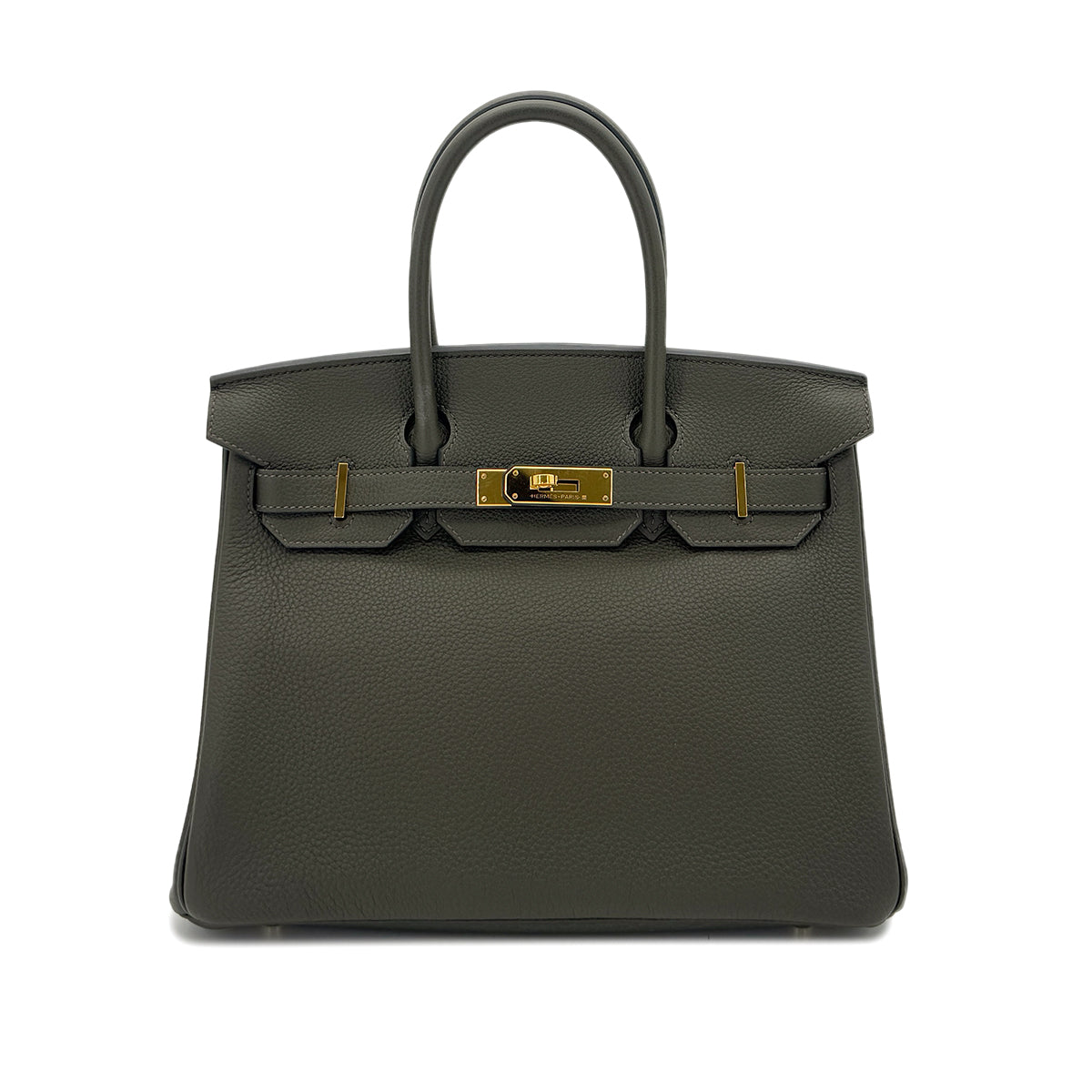 HERMES BIRKIN 30 VERT OLIVE TOGO HAND BAG Y GHW 90291299