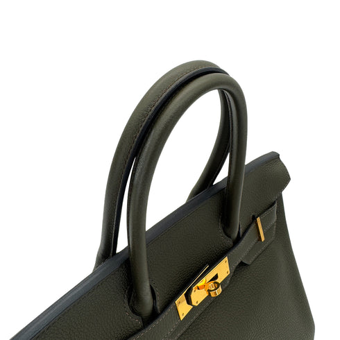 HERMES BIRKIN 30 VERT OLIVE TOGO HAND BAG Y GHW 90291299 - PURPOSE