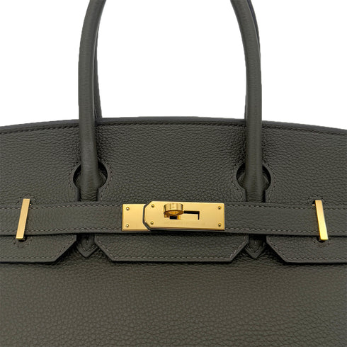 HERMES BIRKIN 30 VERT OLIVE TOGO HAND BAG Y GHW 90291299 - PURPOSE