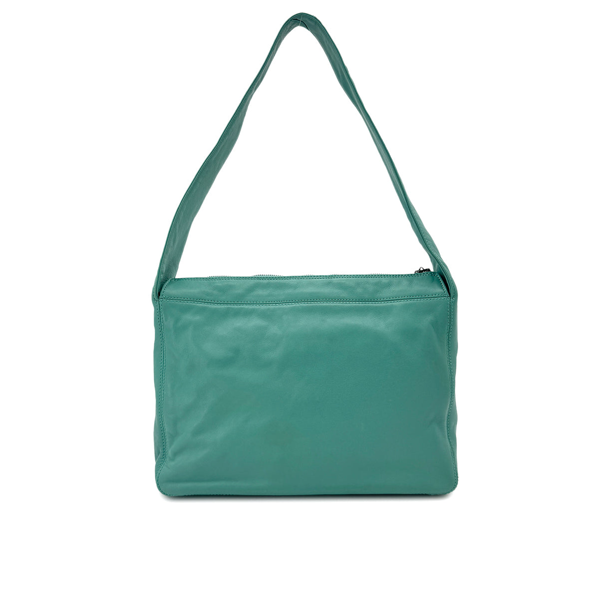 CHANEL VINTAGE BIG COCO SHOULDER BAG LIGHT GREEN LAMB SKIN 90291301
