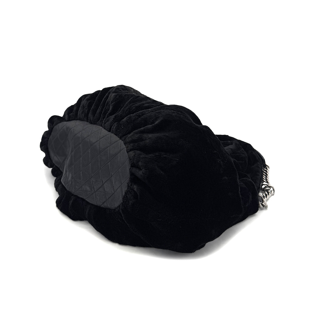 CHANEL VINTAGE COCOMARK 2WAY FAR CHAIN SHOULDER BAG BLACK 90291302