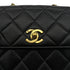 CHANEL VINTAGE MATELASSE CHAIN SHOULDER BAG BLACK LAMB SKIN 90291306 - PURPOSE
