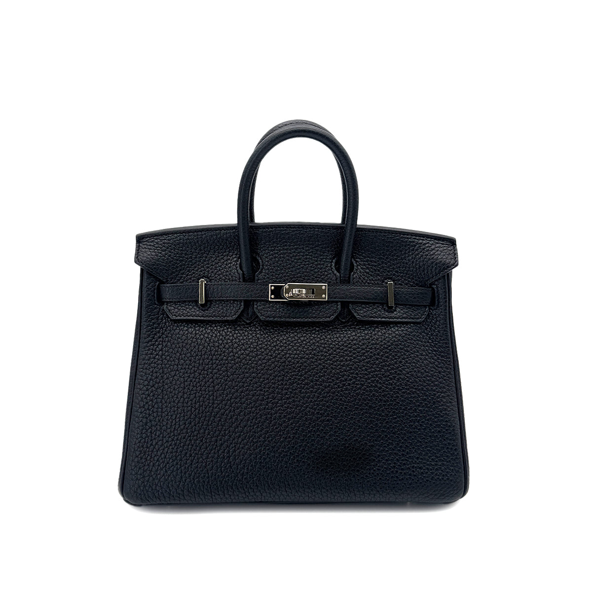 HERMES BIRKIN 25 BLACK TOGO HAND BAG □L SHW 90291307