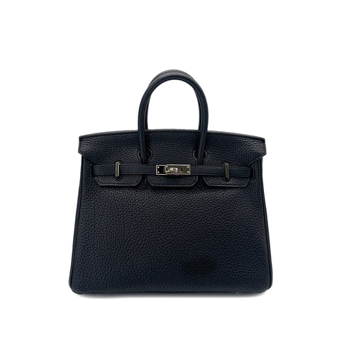 HERMES BIRKIN 25 BLACK TOGO HAND BAG □L SHW 90291307 - PURPOSE