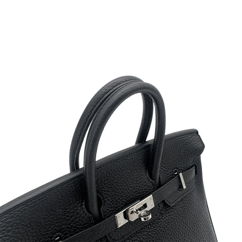 HERMES BIRKIN 25 BLACK TOGO HAND BAG □L SHW 90291307 - PURPOSE