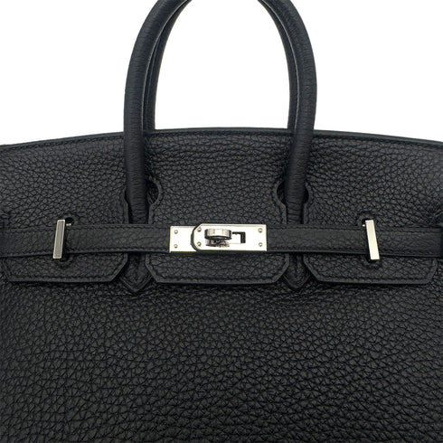 HERMES BIRKIN 25 BLACK TOGO HAND BAG □L SHW 90291307 - PURPOSE
