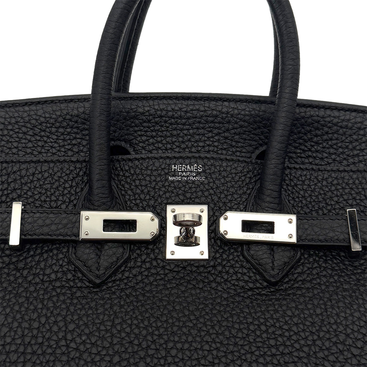 HERMES BIRKIN 25 BLACK TOGO HAND BAG □L SHW 90291307