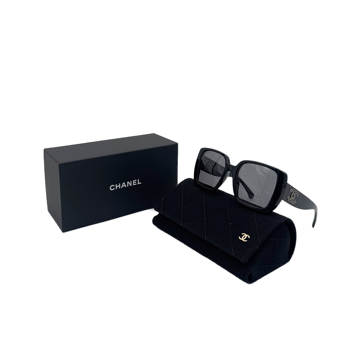 CHANEL SUNGLASSES COCOMARK BLACK EYEWEAR 90291310