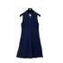CHANEL COCO BUTTON SLEEVELESS DRESS NAVY COTTON 42 95P RTW 90291314