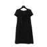 CHANEL VINTAGE SHORT SLEEVE DRESS SEQUINS BLACK NYLON 38 00C RTW 90291315 - PURPOSE