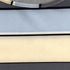 CHANEL VINTAGE MULTI COLOR STRIPE T-SHIRT LOGO PLATE BLUE GRAY NYLON 40 00C RTW 90291316 - PURPOSE