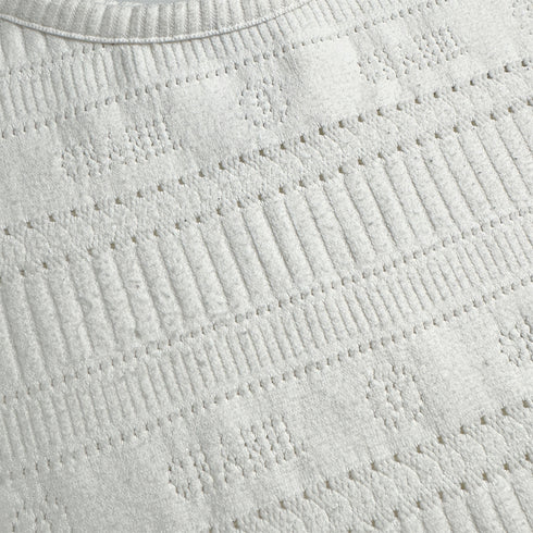 CHANEL SLEEVELESS KNIT TOPS WHITE NYLON 42 97P RTW 90291319