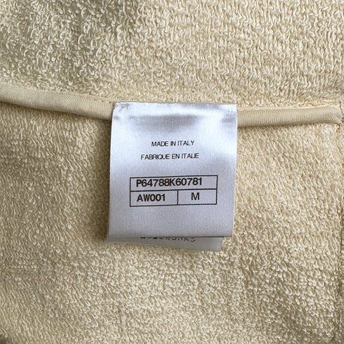 CHANEL SWEATSHIRT TOPS LOGO 31 RUE CAMBON FLOWER MOTIF IVORY BLACK COTTON M P64 RTW 90291322