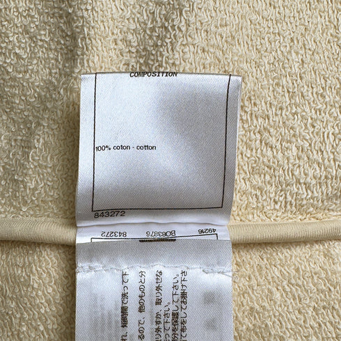 CHANEL SWEATSHIRT TOPS LOGO 31 RUE CAMBON FLOWER MOTIF IVORY BLACK COTTON M P64 RTW 90291322