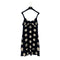 CHANEL VINTAGE POLKA DOT PATTERN SLEEVELESS DRESS COCOMARK BLACK SILK 38 97P RTW 90291324 - PURPOSE