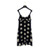 CHANEL VINTAGE POLKA DOT PATTERN SLEEVELESS DRESS COCOMARK BLACK SILK 38 97P RTW 90291324 - PURPOSE