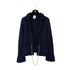 CHANEL KNIT JACKET CHAIN NAVY COTTON 36 P40 RTW 90291327