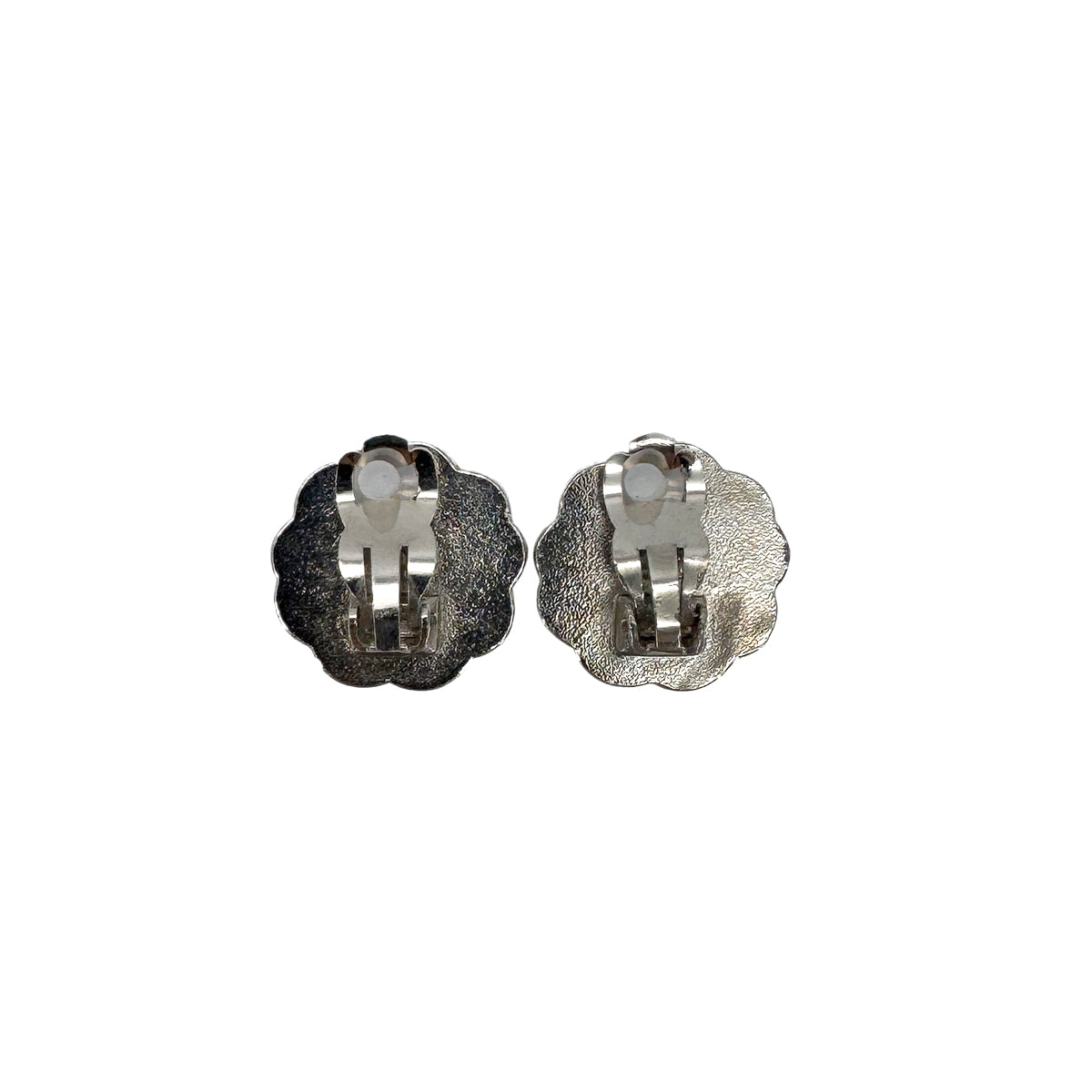 CHANEL VINTAGE EARRINGS CLOVER MOTIF SILVER ACCESSORY 90291335