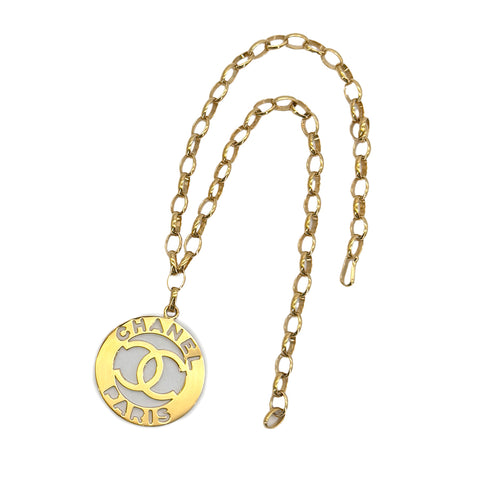 CHANEL VINTAGE NECKLACE COCOMARK GOLD ACCESSORY 90291339 - PURPOSE