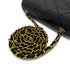 CHANEL VINTAGE MINI SQUARE 17 CHAIN SHOULDER BAG BLACK RED LAMB SKIN 90291370 - PURPOSE