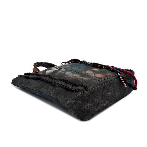 CHANEL ACT2 COLLECTION GRAFFITI PAINT 2WAY HAND CHAIN SHOULDER BAG MULTI COLOR CANVAS 90291373