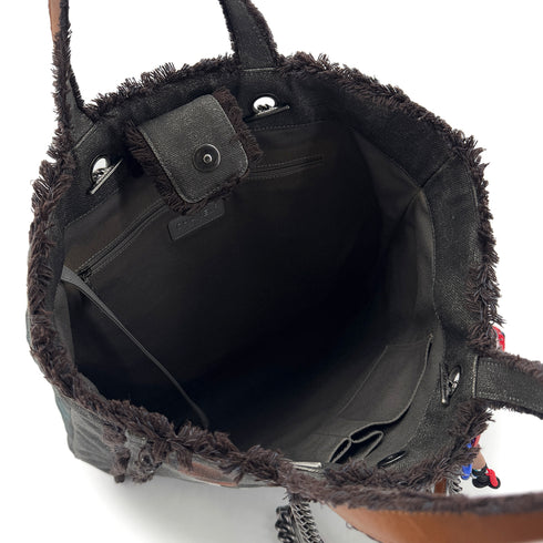 CHANEL ACT2 COLLECTION GRAFFITI PAINT 2WAY HAND CHAIN SHOULDER BAG MULTI COLOR CANVAS 90291373