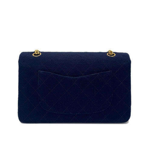 CHANEL VINTAGE MATELASSE CHAIN SHOULDER BAG NAVY COTTON 90291374 - PURPOSE