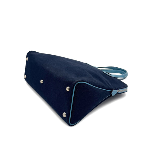 HERMES SAC HEEBOO PM BLUE MARINE BLUE JEAN TOILE H SWIFT HAND BAG □J 90291375 - PURPOSE