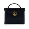 CHANEL VINTAGE TURN LOCK 2WAY VANITY HAND SHOULDER BAG BLACK CAVIAR SKIN 90291379
