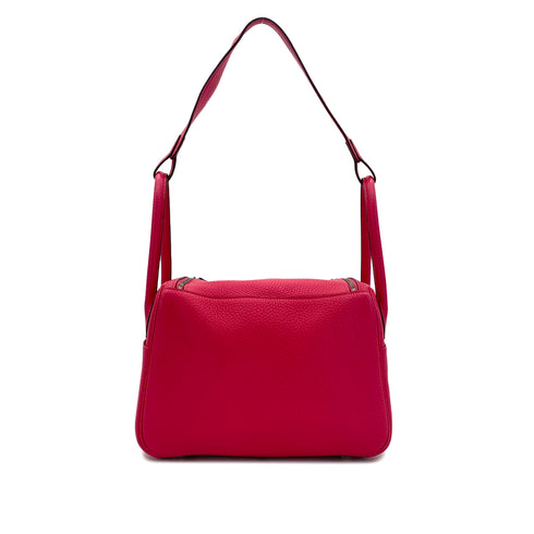 HERMES LINDY 26 ROSE EXTREME TAURILLON CLEMENCE SHOULDER BAG Y PALLADIUM HARDWARE 90291457 - PURPOSE