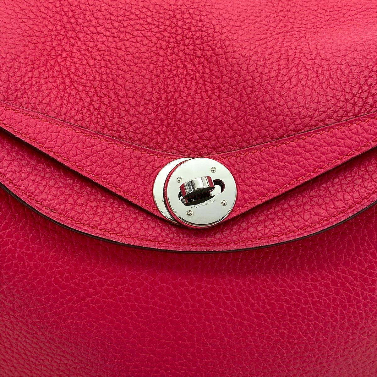 HERMES LINDY 26 ROSE EXTREME TAURILLON CLEMENCE SHOULDER BAG Y SHW 90291457
