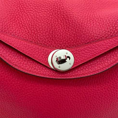 HERMES LINDY 26 ROSE EXTREME TAURILLON CLEMENCE SHOULDER BAG Y PALLADIUM HARDWARE 90291457 - PURPOSE